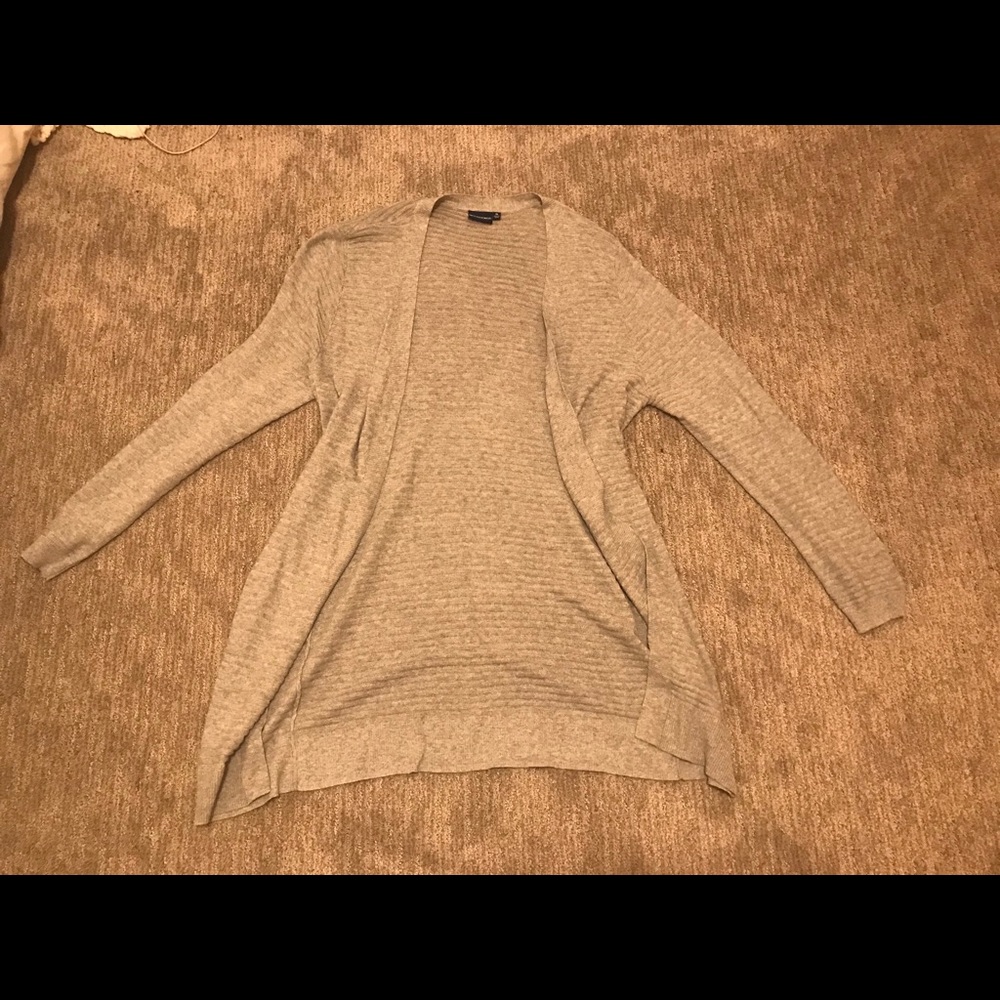 Gray cardigan